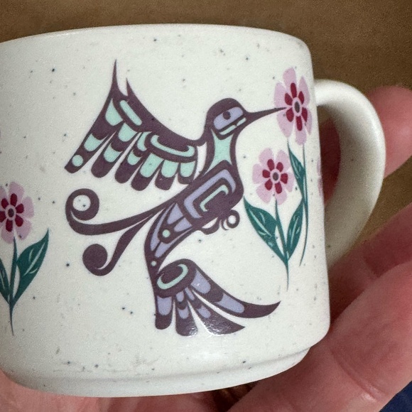 Native Northwest Set of Two 3oz Espresso Mugs - Hummingbird by Francis Dick - Picture 4 of 6